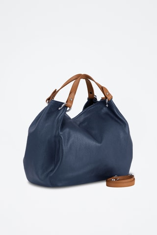 Sac à main en cuir Spring Summer 2026 - Bleu et marron