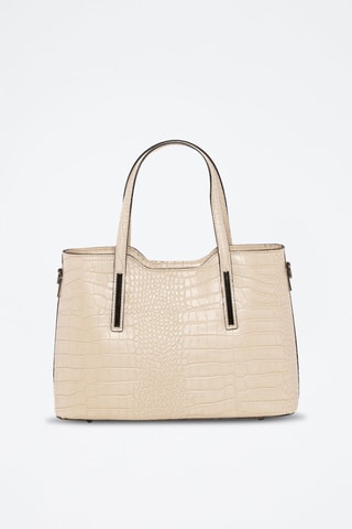 Sac à main en cuir Acco - Beige