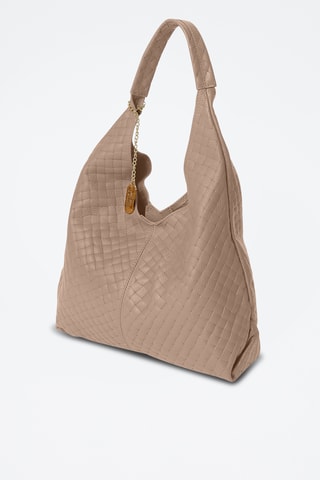 Cabas et sac bandoulière en cuir Nicolina - Taupe