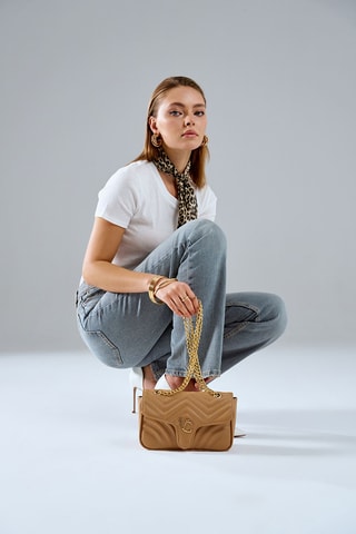 Borsa a spalla Lucca - Cammello