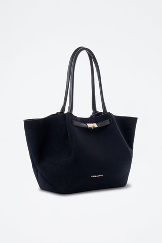 Shopping bag in pelle Prato - Nero