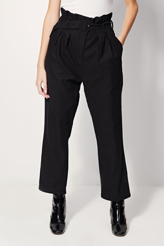 Pantalón recto de tiro alto Patachon - Negro
