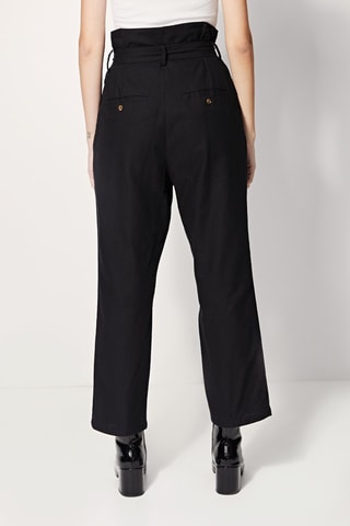 Pantalón recto de tiro alto Patachon - Negro