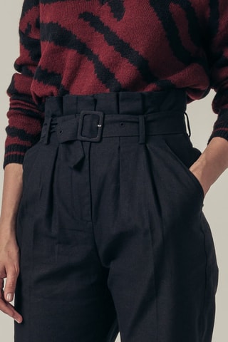 Pantalón recto de tiro alto Patachon - Negro