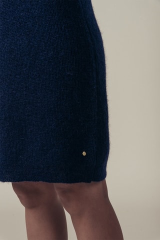 Vestido jersey de mohair y lana Richelet - Azul marino