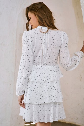Vestido avolantado Roseline - Blanco