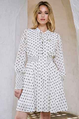 Vestido evasé Ravage - Blanco