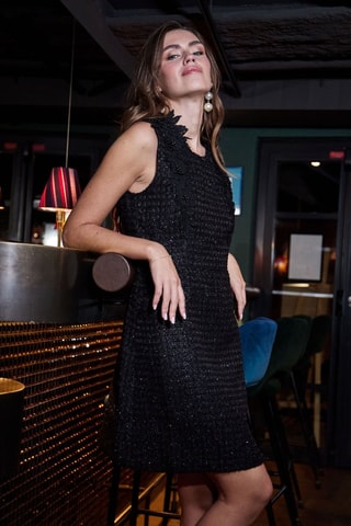 Vestido evasé Rafine - Negro
