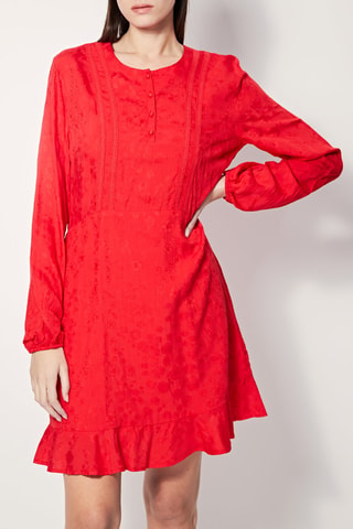 Vestido recto Riotte - Rojo
