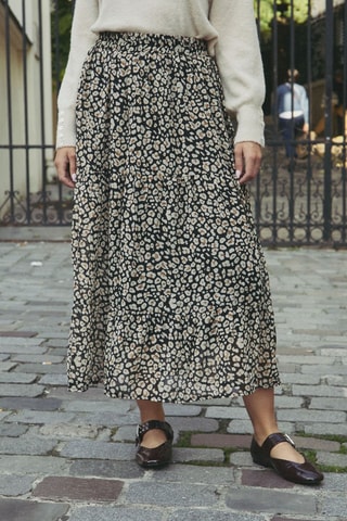 Falda midi Joresse - Negro y blanco