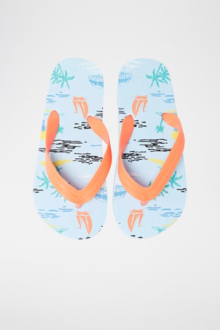 Tongs - Bleu et orange