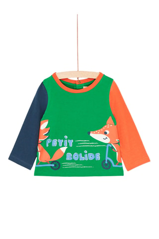 T-shirt à manches bicolores pour bébé garçon - Vert