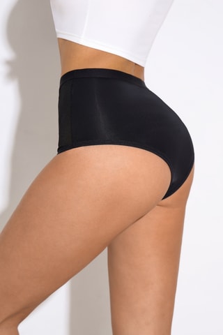 Shorty de talle alto Celeste - Negro