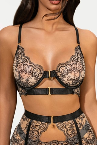 Sujetador push-up Luxe - Negro y nude