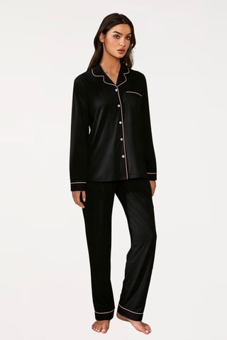Camisa de pijama Olga - Negro
