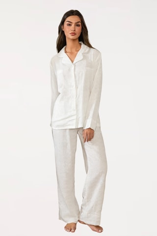 Pijama con bordado inglés Isolde - Blanco