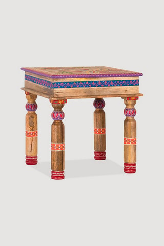 Table basse en manguier - 47 x 46 x 46 cm