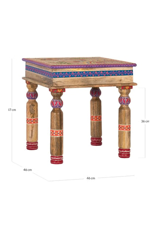 Table basse en manguier - 47 x 46 x 46 cm