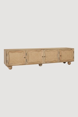 Meuble TV 4 portes en manguier - 200 x 51 x 40 cm