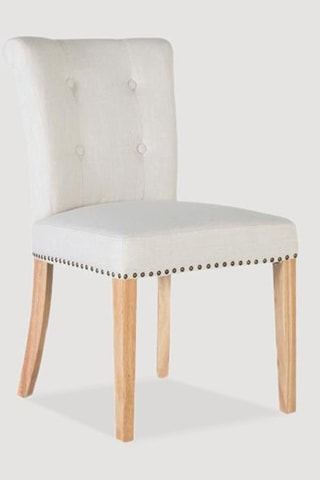 2 chaises en hévéa massif - 51 x 86 x 64cm