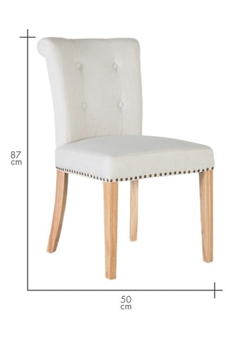 2 chaises en hévéa massif - 51 x 86 x 64cm