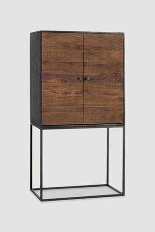 Armoire en bois de rose et manguier - 150 x 80 x 45 cm