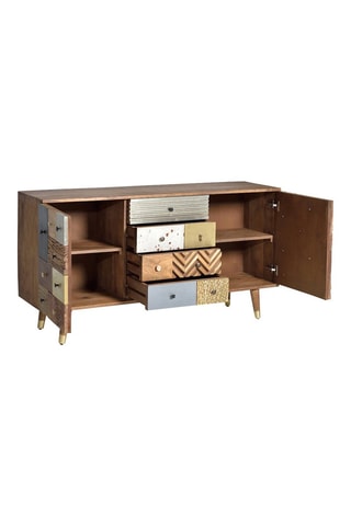 Buffet 2 portes en manguier - 150 x 40 x 80 cm