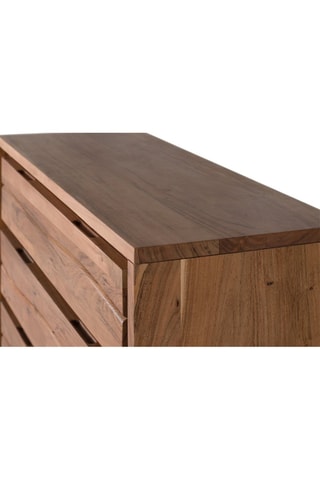 Commode 3 tiroirs en acacia - 81 x 91 x 91 cm