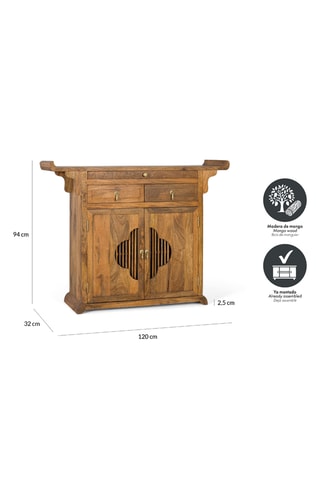 Buffet 2 portes en manguier - 120 x 94 x 32 cm
