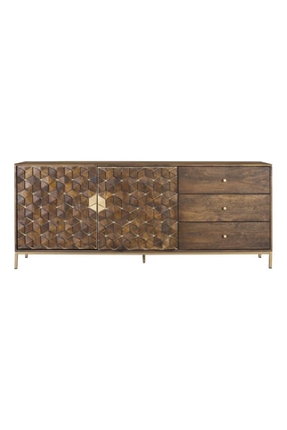 Buffet 2 portes en manguier - 40 x 77 x 190 cm