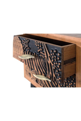 Table de chevet 2 tiroirs en acacia - 56 x 50 x 50 cm