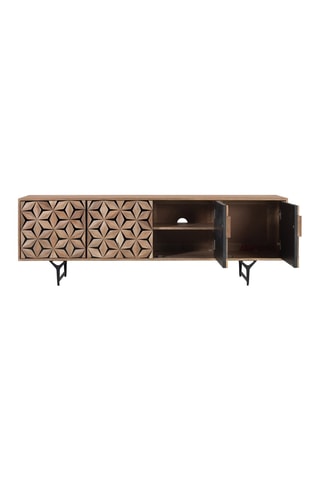 Meuble TV 4 portes en manguier - 177 x 58 x 40 cm