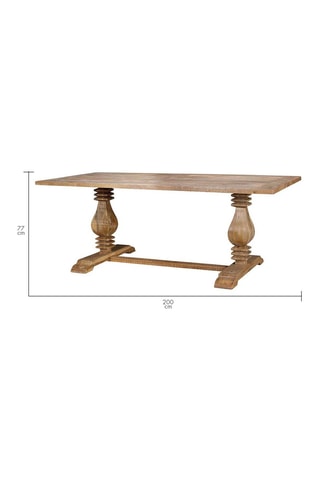 Table à manger en manguier - 200 x 100 x 77 cm