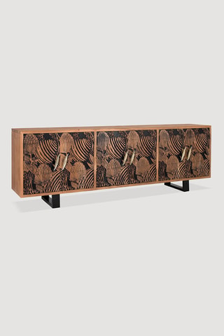 Buffet 6 portes en acacia massif - 220 x 74 x 42 cm