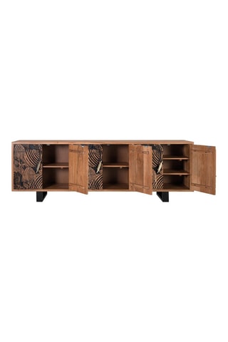 Buffet 6 portes en acacia massif - 220 x 74 x 42 cm