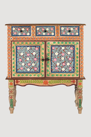 Console 2 portes en manguier - 90 x 103 x 38 cm