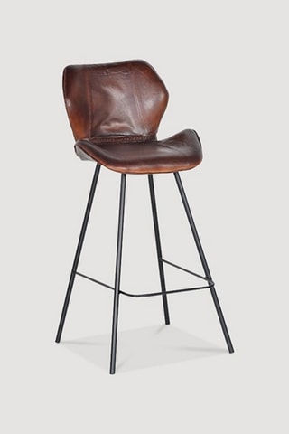 Chaise haute en cuir