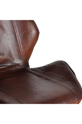 Chaise haute en cuir
