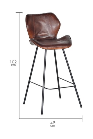 Chaise haute en cuir