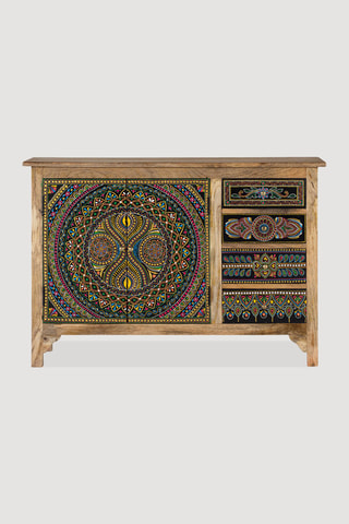 Buffet 2 portes en manguier - 73 x 107 x 33 cm