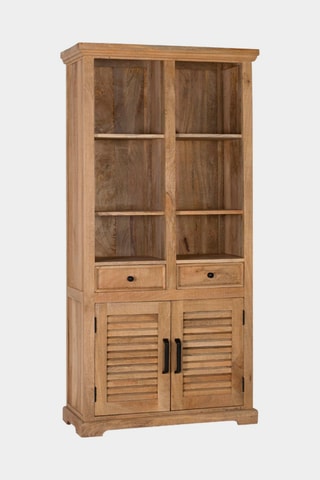 Bibliothèque 2 portes en manguier - 90 x 180 x 40cm