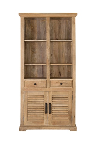 Bibliothèque 2 portes en manguier - 90 x 180 x 40cm