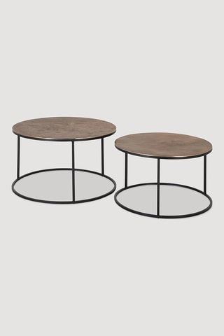 2 tables d'appoint - 70 x 42 / 81 x 47 cm