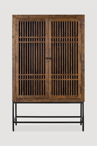 Armoire 2 portes en acacia - 100 x 160 x 45 cm