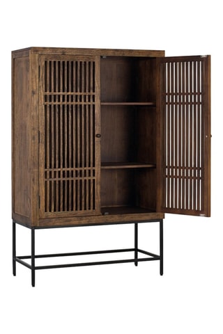 Armoire 2 portes en acacia - 100 x 160 x 45 cm