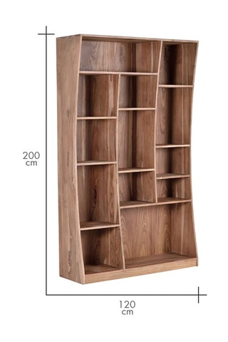 Bibliothèque en acacia - 120 x 200 x 38 cm