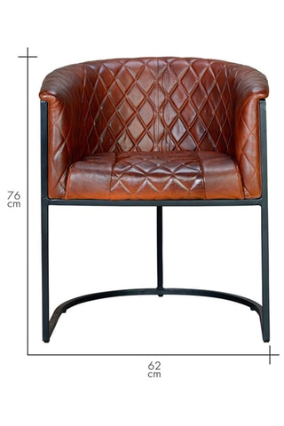 Fauteuil - Marron et noir - En cuir