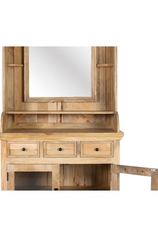 Meuble bar 2 portes en manguier - 98 x 190 x 45 cm