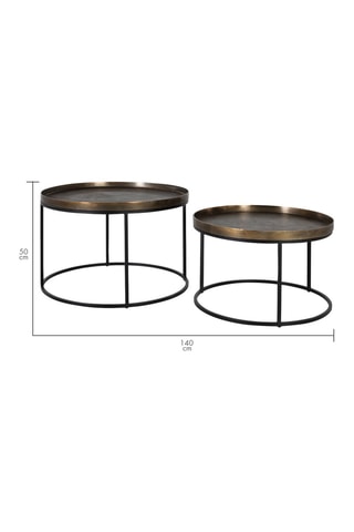 2 tables gigognes - 75 x 50 x 65 / 65 x 42 x 65 cm