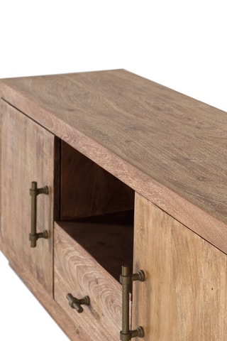 Meuble TV 2 portes en bois recyclé - 150 x 60 x 40 cm